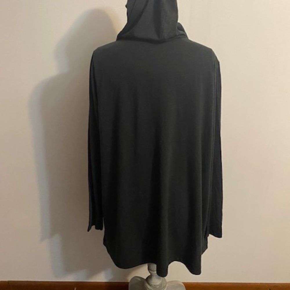 Sanmar Gray Open Cardigan Hoodie, Size Xl View 2